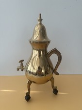 Vintage Brass Samovar / Tea Urn Tripod Legs Tap Spout 31cm Middle Eastern/ India