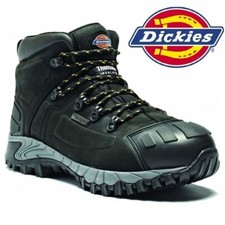 DICKIES MEDWAY | Waterproof Safety Boots Hiker | STEEL TOE | Leather Black/Brown