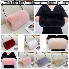 Women Hand Muff Fluffy Faux Fur Winter Wedding Bridal Gloves Warmer Accessories~