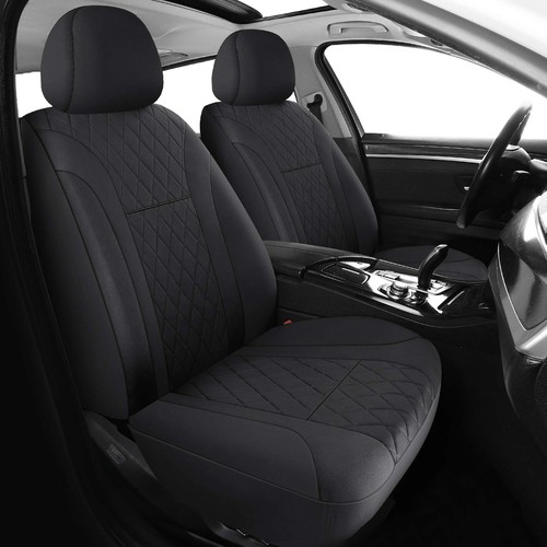 Luxury black quilted front car - black,