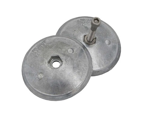Zinc twin disc anodes - zinc,