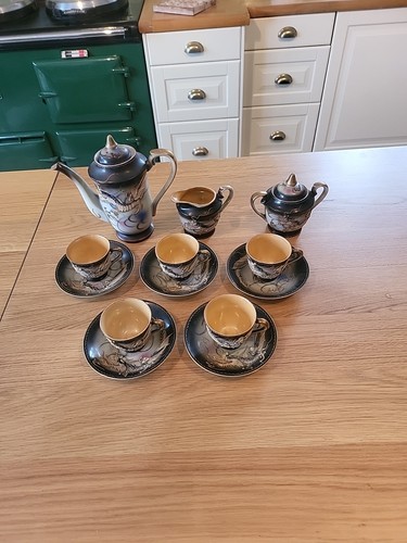 Vintage japanese moriage black - vintage,