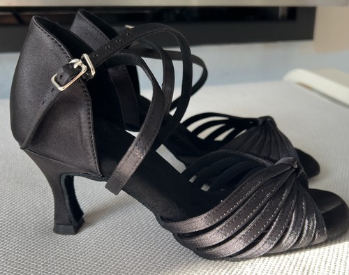 Ladies black heeled dance - ladies,