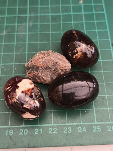 Zebra amber crystals - amber,