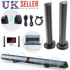 Surround Sound Bar 4 Speaker System Wireless Subwoofer TV Home Theater Bluetooth