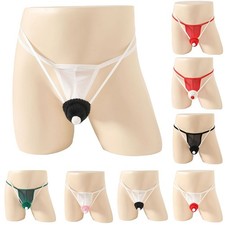 Mens Double Thong Mesh Bulge