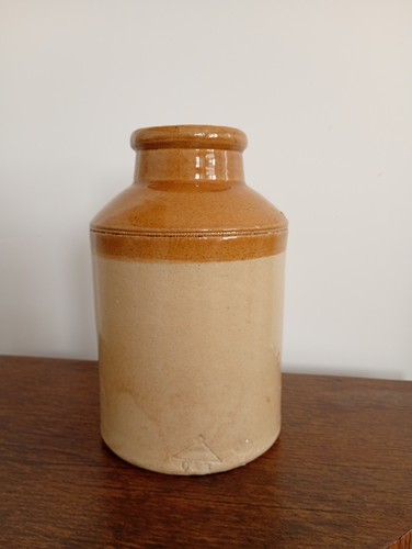 Victorian stoneware jar c - stoneware,
