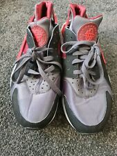 Size UK 9.5 - Nike Air Huarache Grey Red And Black No Inner Sole