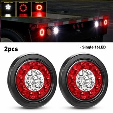2x 4" Inch Round LED Offroad Lights Spot Flood Driving Fog Lamp Tractor ATV 12V