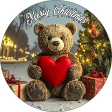 Christmas Teddy Bear Heart