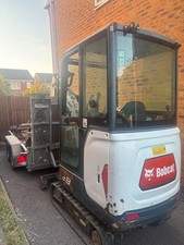 Bobcat E19 mini digger with indispension trailer