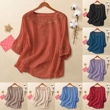 Ladies Summer T-shirt Linen