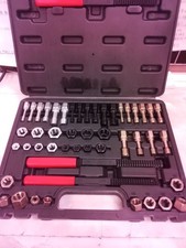 USED Thread Repair Chaser Thread Restorer UNC UNF Metric File Tap Die Kit 49PC