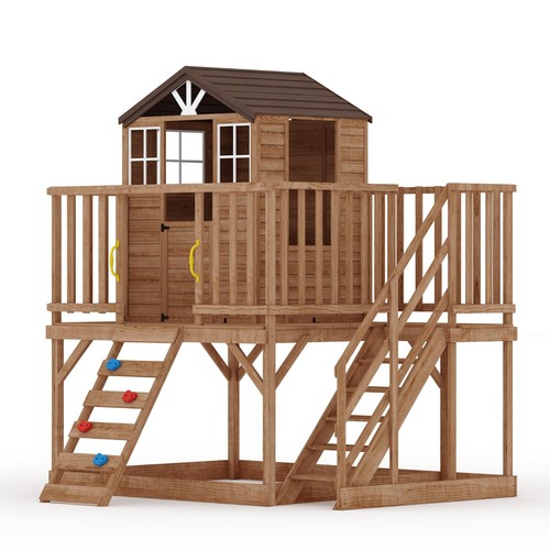 Kids outdoor wooden playhouse - kids,