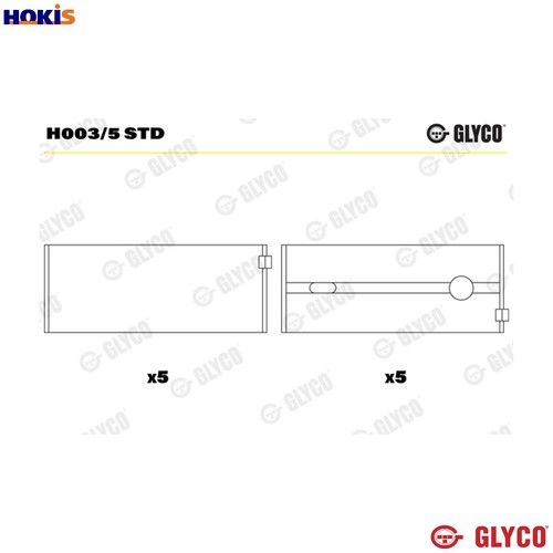 Crankshaft bearing h003 std - bearing, h003/5