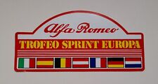 Trofeo Sprint Europa Alfa Romeo Sticker possibly 1980s