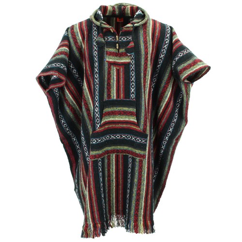 Long poncho hooded cotton - poncho,