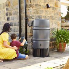 227L Grey Water Butt Kit,  Harcostar UK Water Barrel, Rain Water Collector