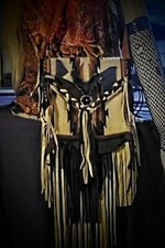 Upscale Woven Cotton & Leather