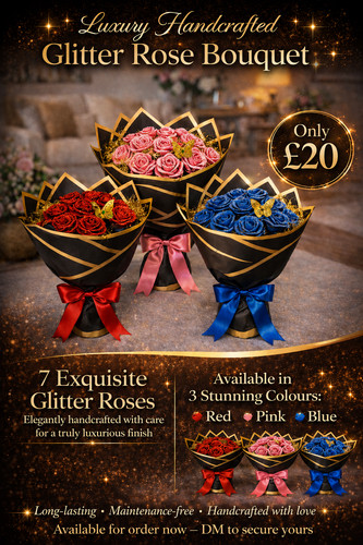 Luxury glitter rose bouquet - luxury,