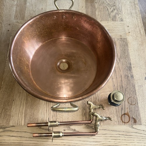 Deep copper bathroom - copper, bowl