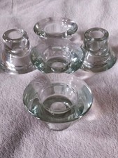 x5 Ikea K M Hagberg design Dual Purpose Glass Candle Holders Tealight Taper