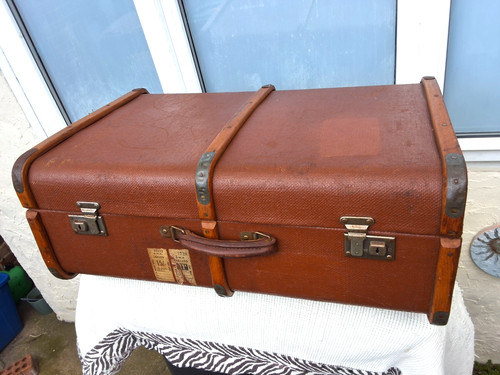 Old vintage brown steamer - vintage,