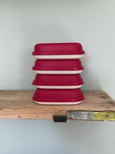 Vintage Tupperware Lunch Box X4 Pink Kitchenalia Storage Containers