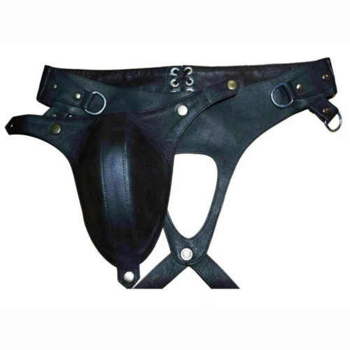 Men leather jockstrap sexy - leather,