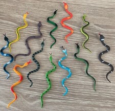 12pcs High Simulation Toy Plastic Snake Model Funny Scary Snake Kids Prank Toys
