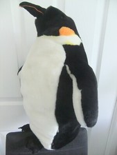 18" LARGE CUTE 'N' N SOFT BLACK YELLOW ORANGE EMPEROR PENGUIN CUDDLY TOY TEDDY 