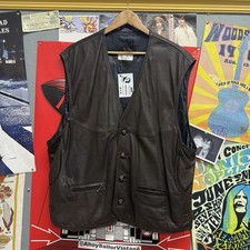 VINTAGE GENUINE LEATHER VEST /