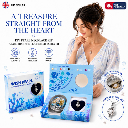 Diy wish pearl necklace kit - diy,