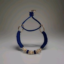 Blingy Dog Show Collar. Blue &