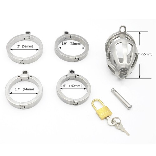 Stainless steel male chastity - stainless,