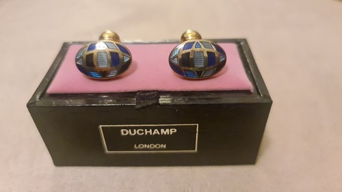 Duchamp blue tonal oval