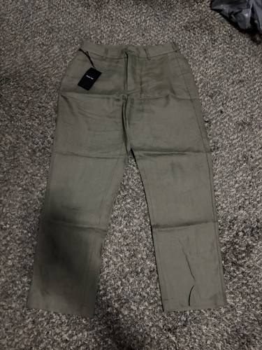 Men 100 linen - 100%, green