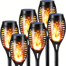 2Pcs Solar Flickering Flame