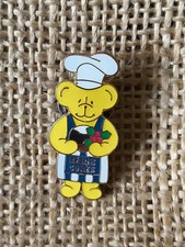 Marie Curie Christmas Pudding Chef Teddy Bear Badge Brooch Pin 