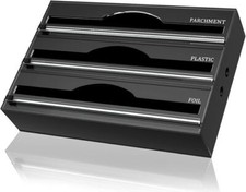 AXOTEN Acrylic 3-in-1 Foil Dispenser with Cutter, Cling Film Dispenser