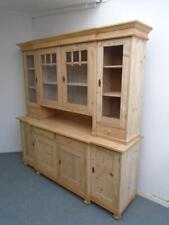 A Superb Breakfront Antique / Old Pine Kitchen Dresser to Wax / Paint