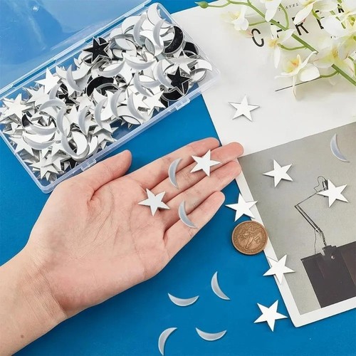 100pcs star mirror wall - star,