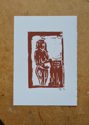 Original signed woodcut - original,
