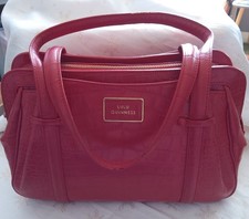 Lulu Guiness Red Leather (Embossed Croc) Hand/Shoulder Bag