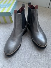 White Stuff never worn sassy Leather Silver Ankle Boots Size 5