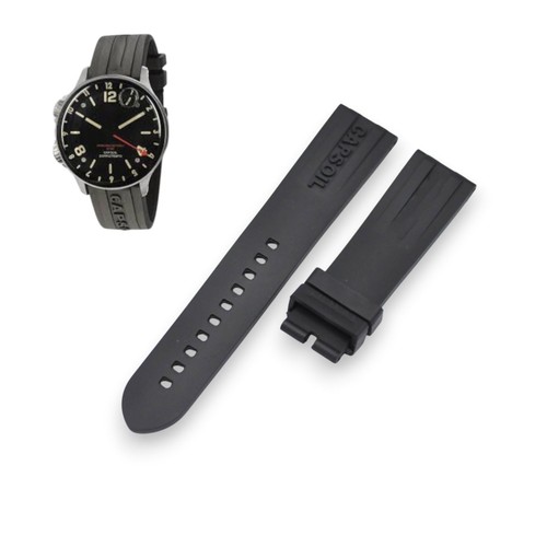 22x20mm black rubber watch - black,