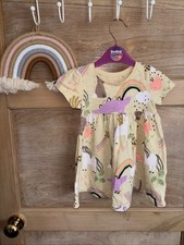 Baby Girls Unicorn & Dinosaur Dress By Next Age 9-12 Months