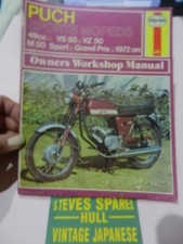 PUCH VS50,VZ50,M50 SPORT,GRAND PRIX ,1972-ON    OWNERS WORKSHOP MANUAL NOS.