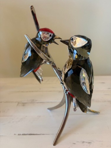 Swarovski crystal woodpeckers - crystal,