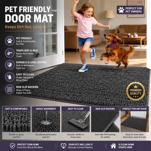 Washable door mat super - door,
